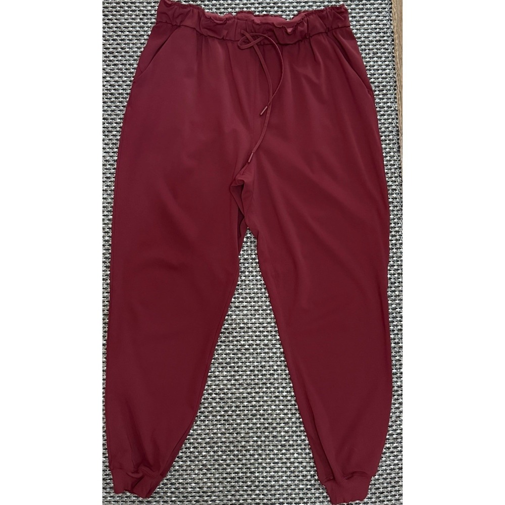 Lululemon Womens Stretch High-Rise Jogger Full Length Athleisure Red Merlot 12 - Picture 5 of 15